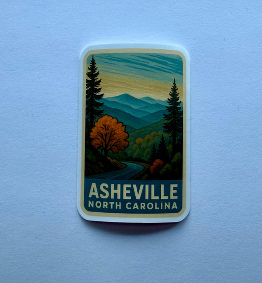 Asheville North Carolina Travel Sticker