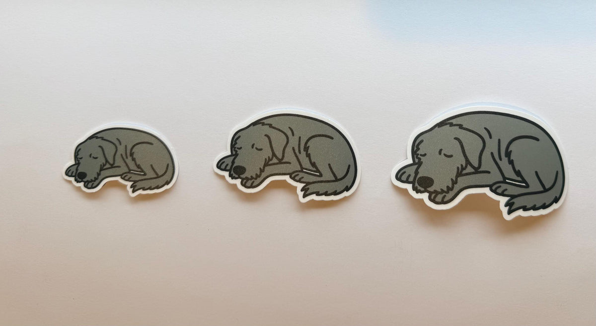 Irish Wolfhound Sleeping Sticker