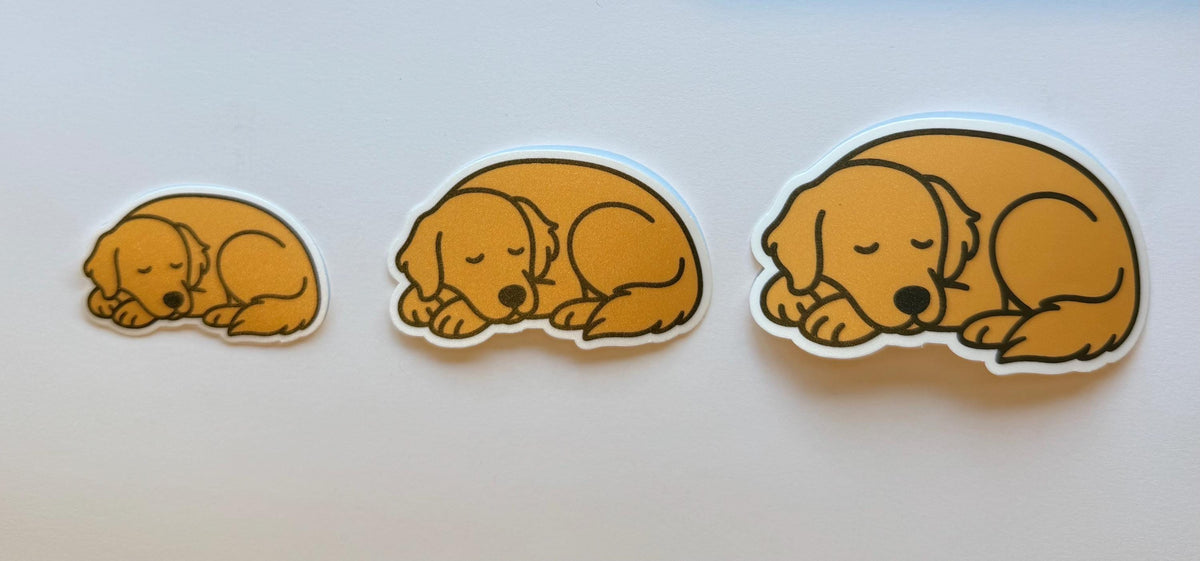 Golden Retriever Sleeping Sticker