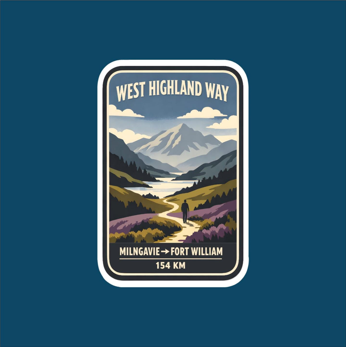 West Highland Way Hiking Scotland Travel Sticker