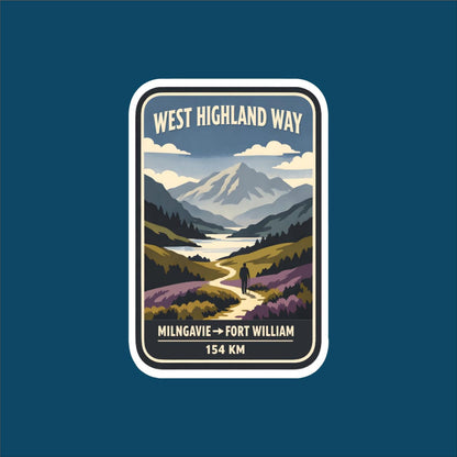 West Highland Way Hiking Scotland Travel Sticker