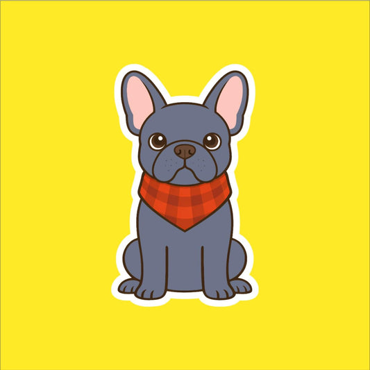 French Bulldog in Bandana Sticker