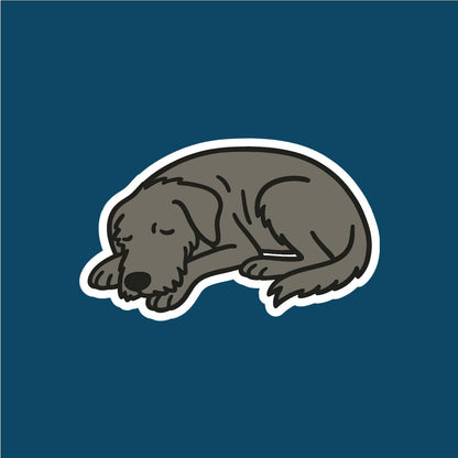 Irish Wolfhound Sleeping Sticker