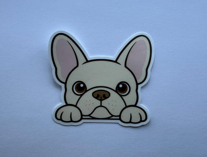 French Bulldog Peeking Sticker