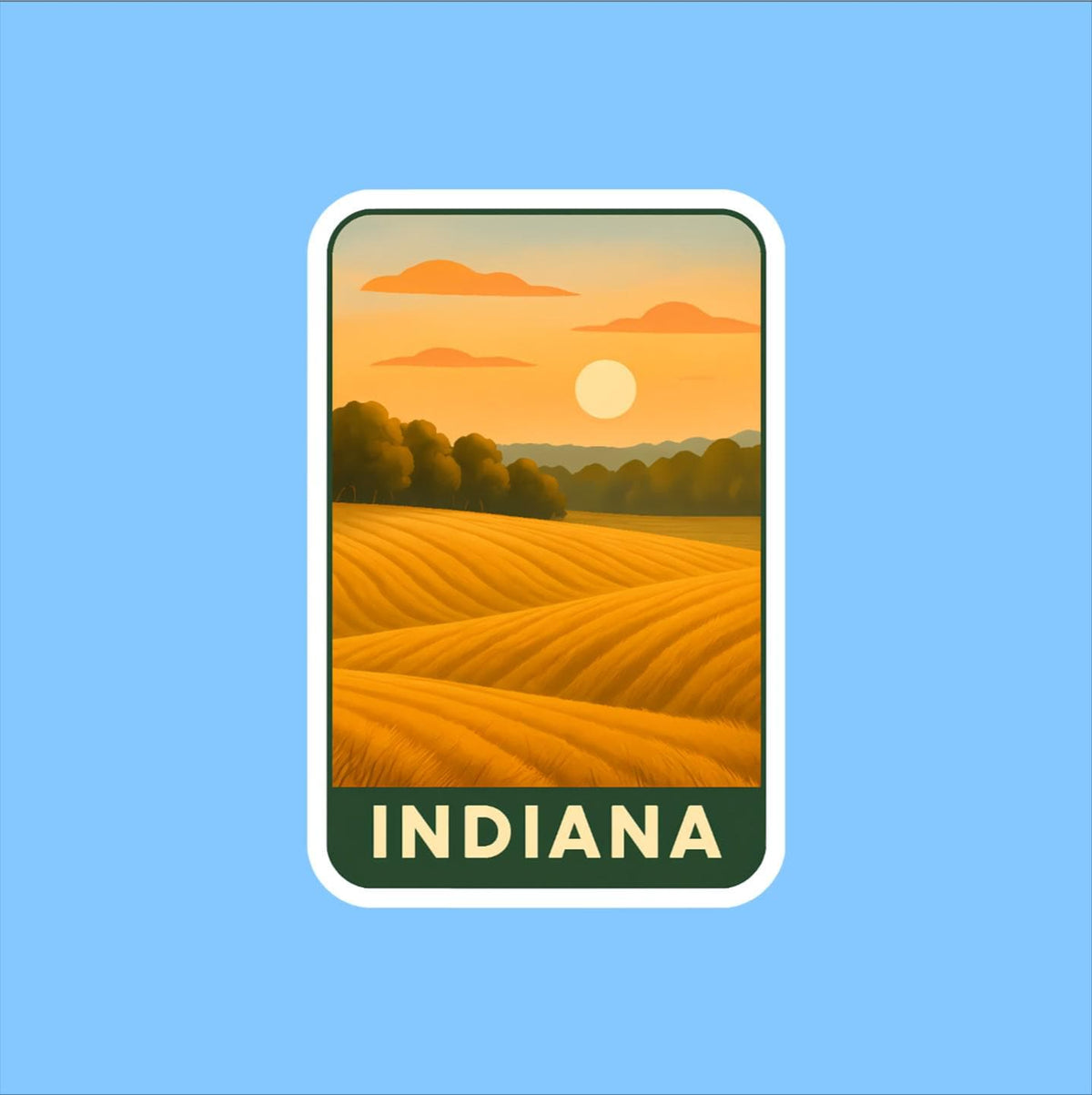 State of Indiana Travel Sticker