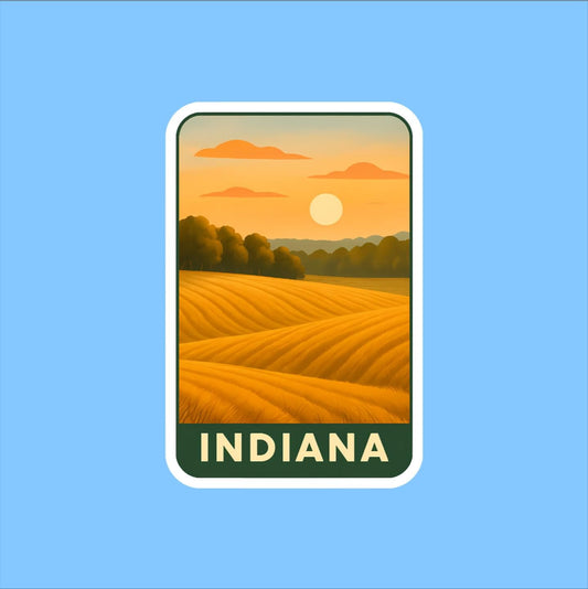 State of Indiana Travel Sticker