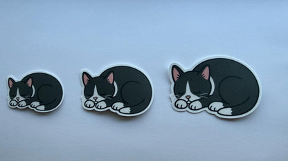 Tuxedo Cat Sleeping Sticker