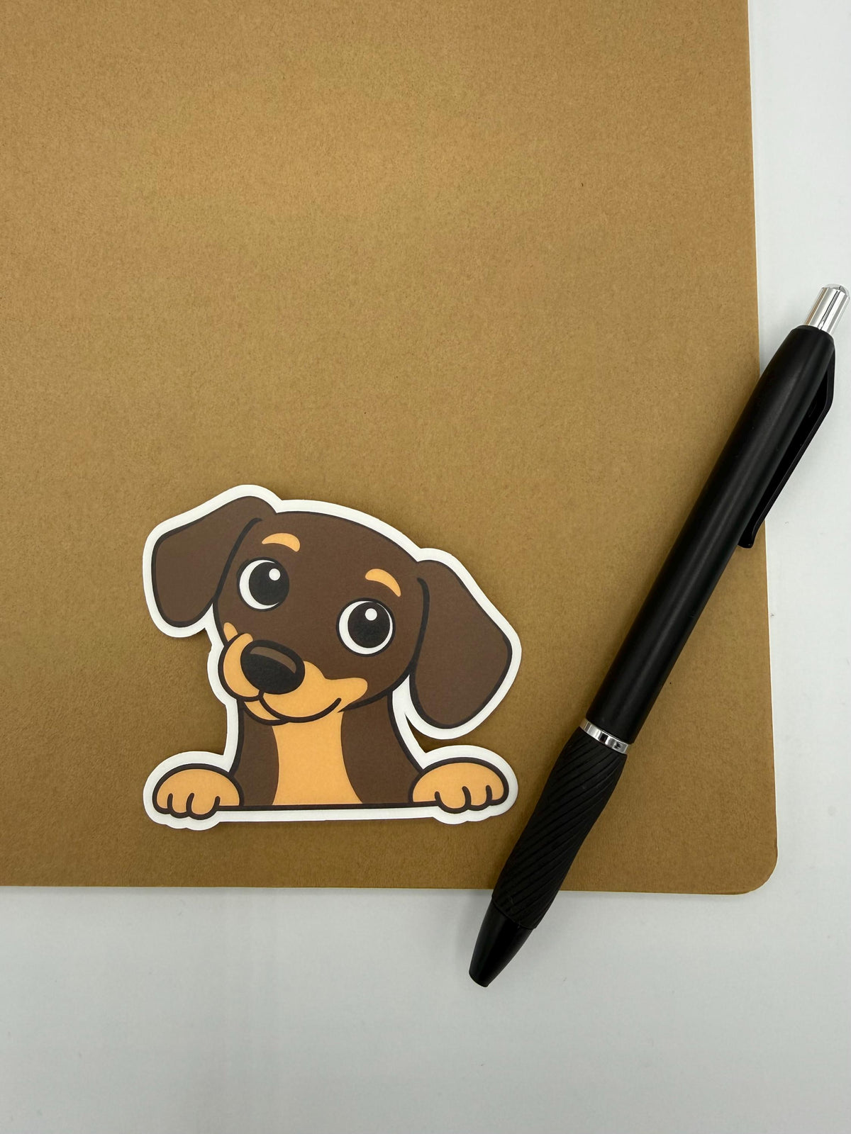 Dachshund Peeking Sticker