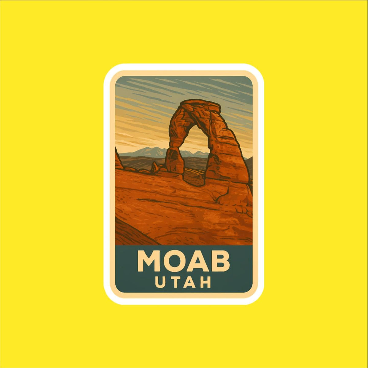 Moab Utah Travel Sticker