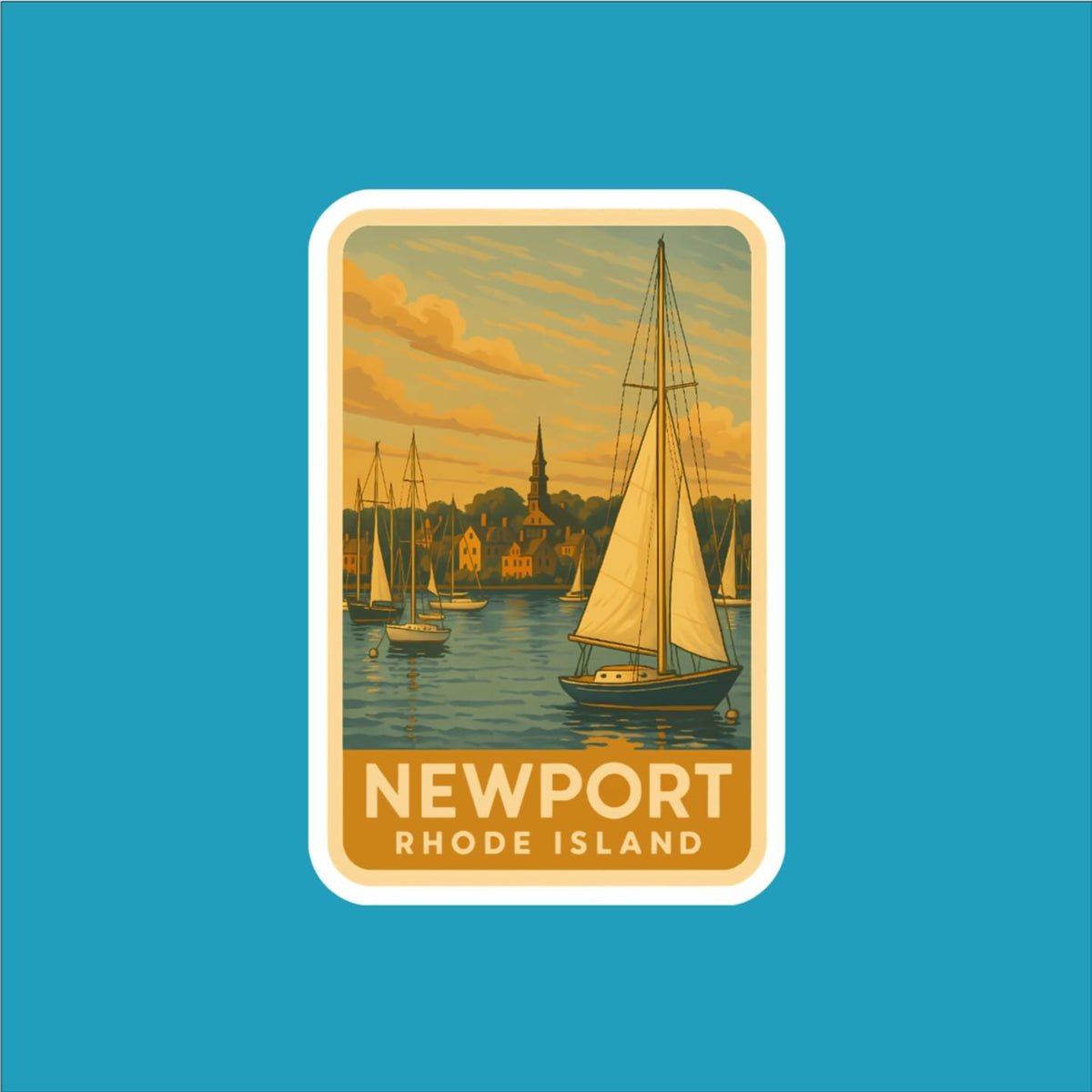 Newport Rhode Island Travel Sticker