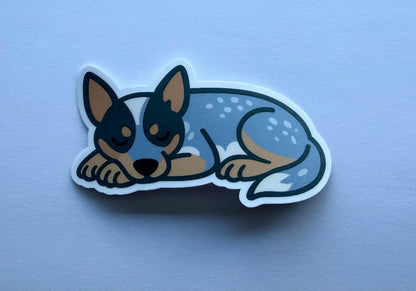 Australian Cattle Dog (Blue Heeler) Sleeping Sticker