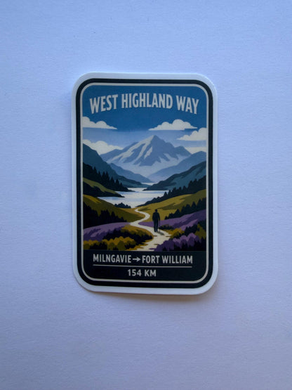 West Highland Way Hiking Scotland Travel Sticker