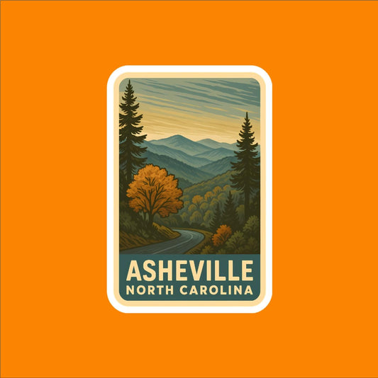 Asheville North Carolina Travel Sticker