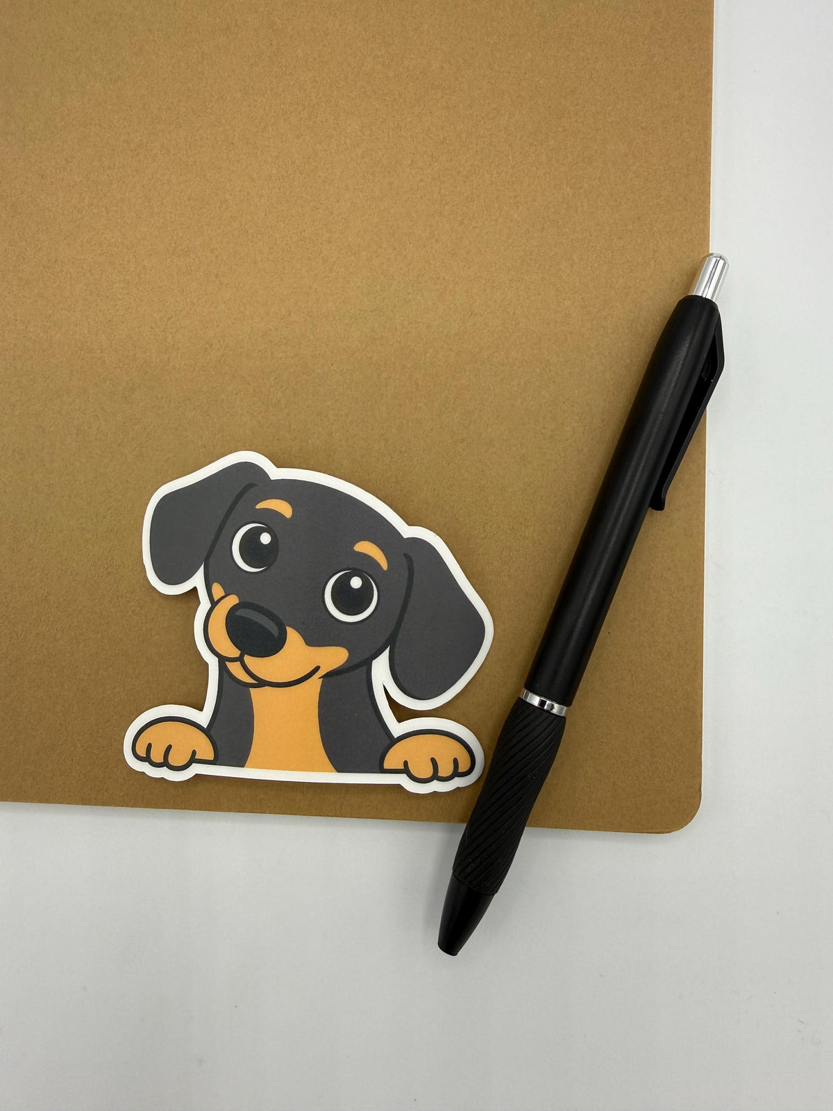 Dachshund Peeking Sticker