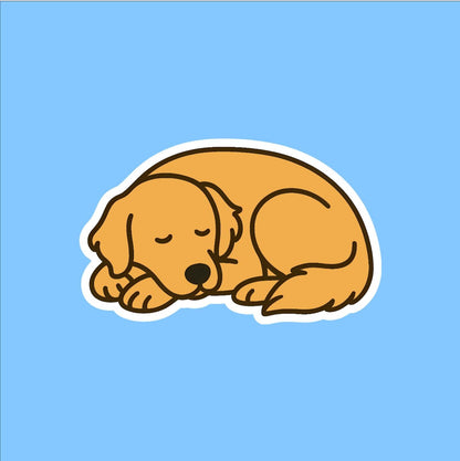 Golden Retriever Sleeping Sticker
