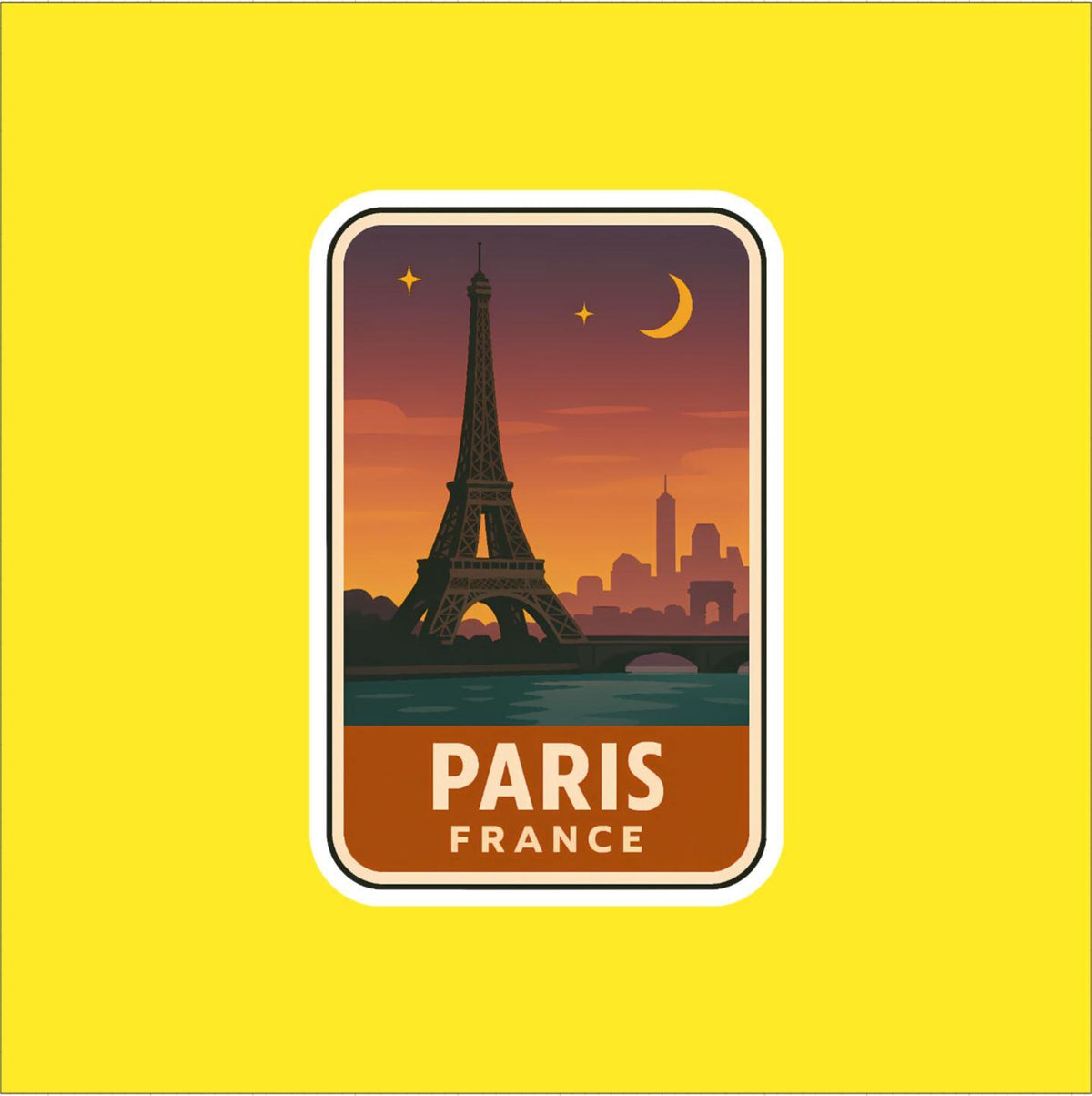 Paris France Travel Sticker