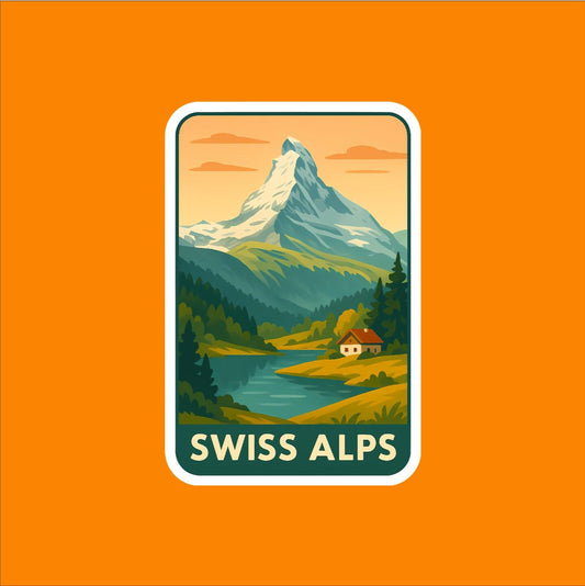 Swiss Alps Switzerland Travel Sticker