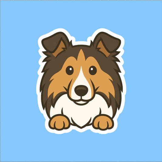 Shetland Sheepdog Peeking Sticker
