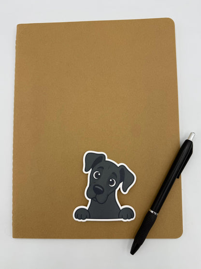 Great Dane Peeking Sticker