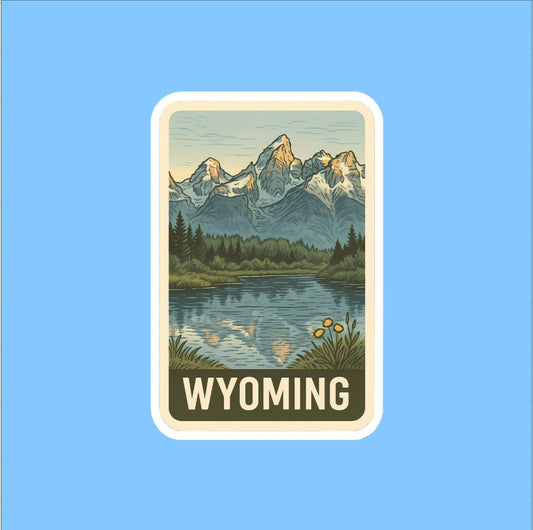 State of Wyoming Travel Sticker