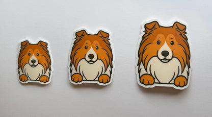 Collie Peeking Sticker