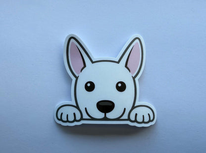 Bull Terrier Peeking Sticker