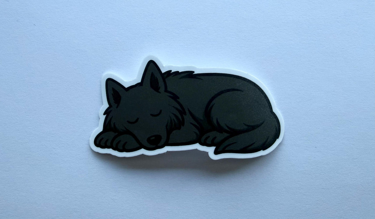 Belgian Sheepdog Sleeping Sticker