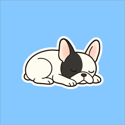 French Bulldog Sleeping Sticker