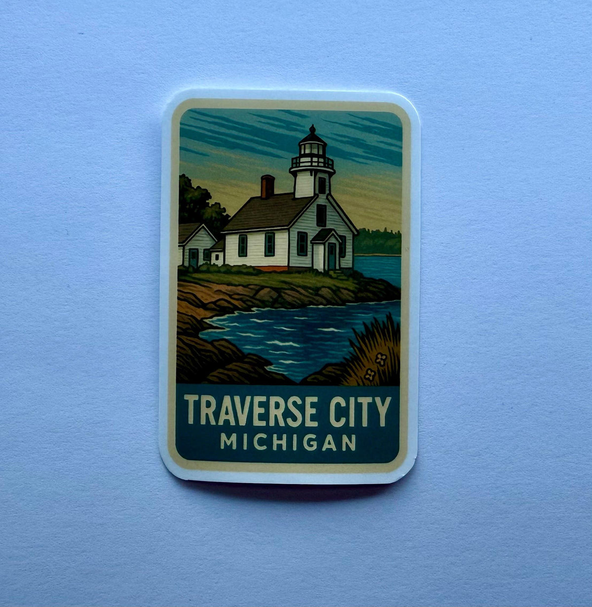 Traverse City Michigan Travel Sticker