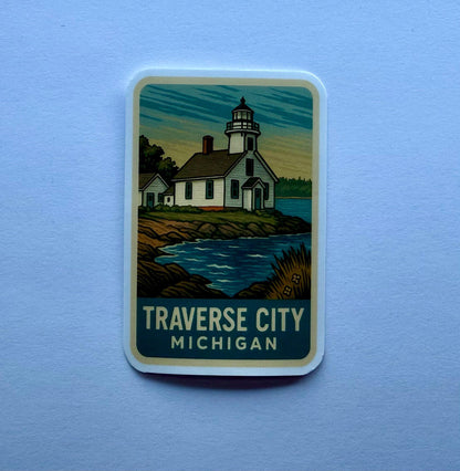 Traverse City Michigan Travel Sticker