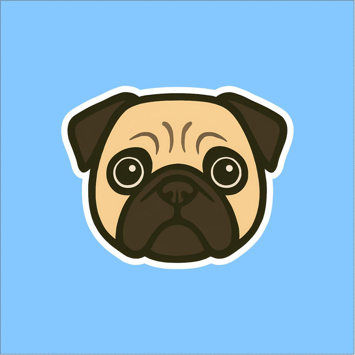 Pug Face Sticker