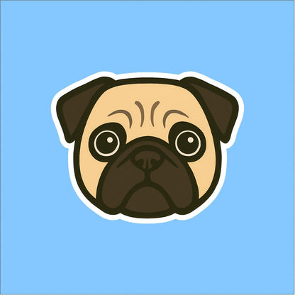 Pug Face Sticker