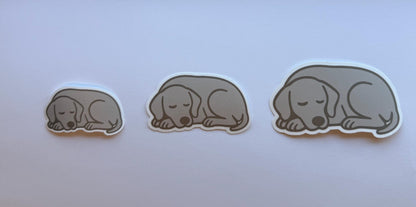 Weimaraner Sleeping Sticker