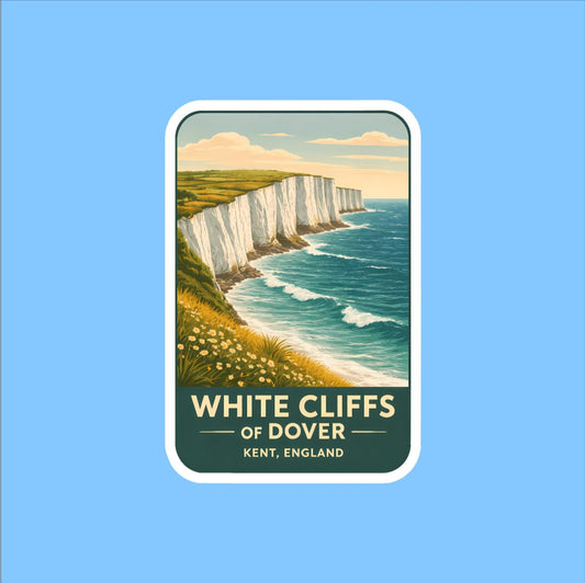 White Cliffs of Dover, England Travel Sticker