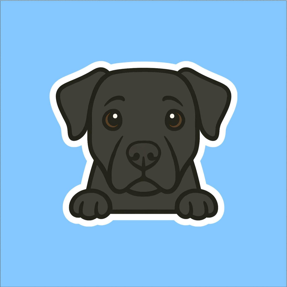Labrador Retriever Peeking Sticker