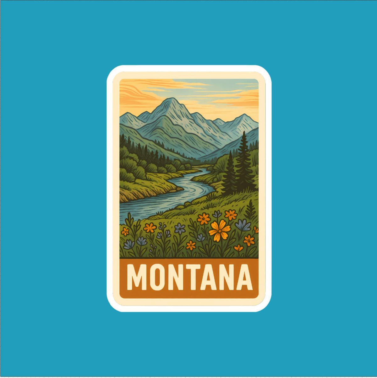 State of Montana Travel Sticker