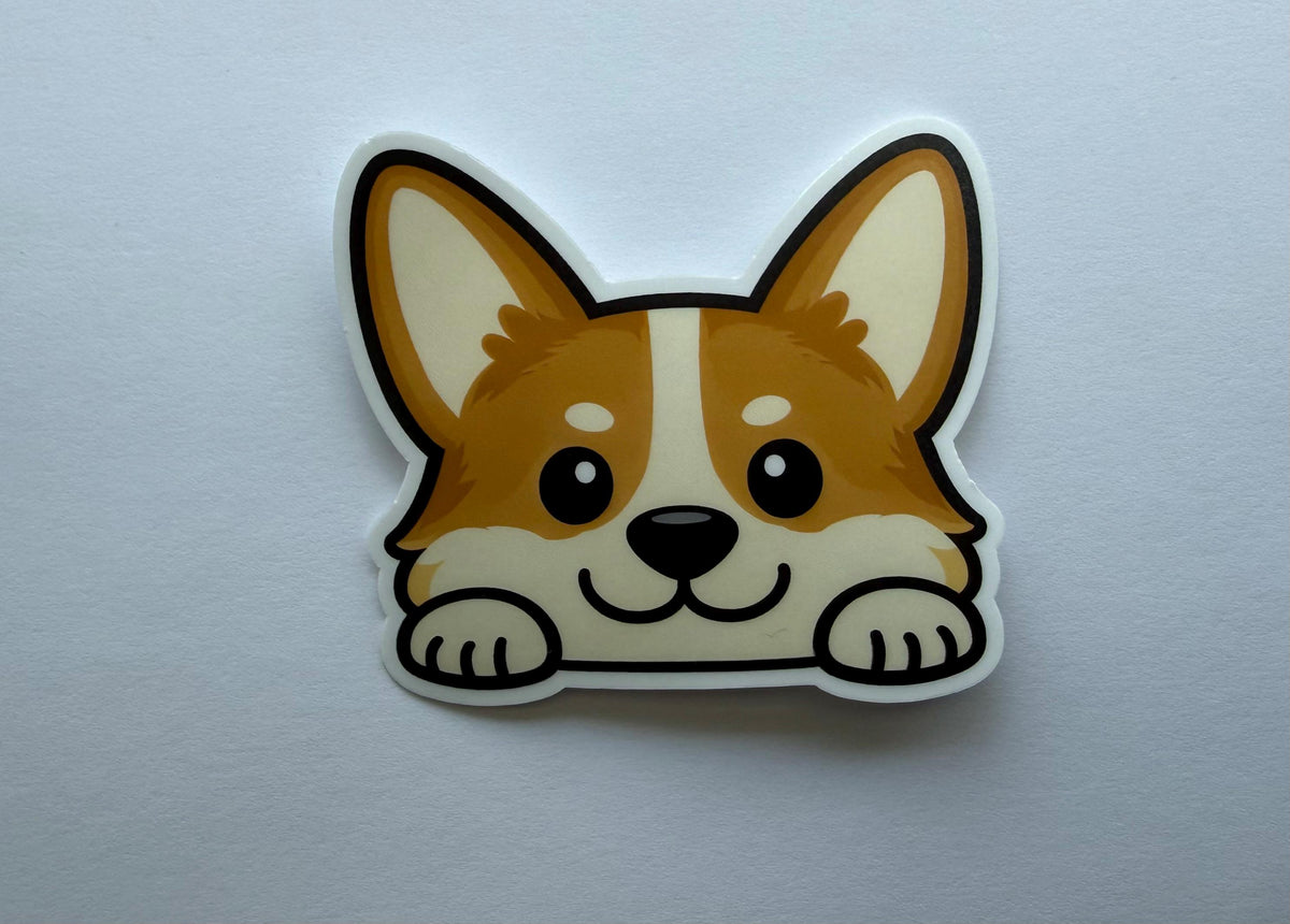 Corgi Peeking Sticker