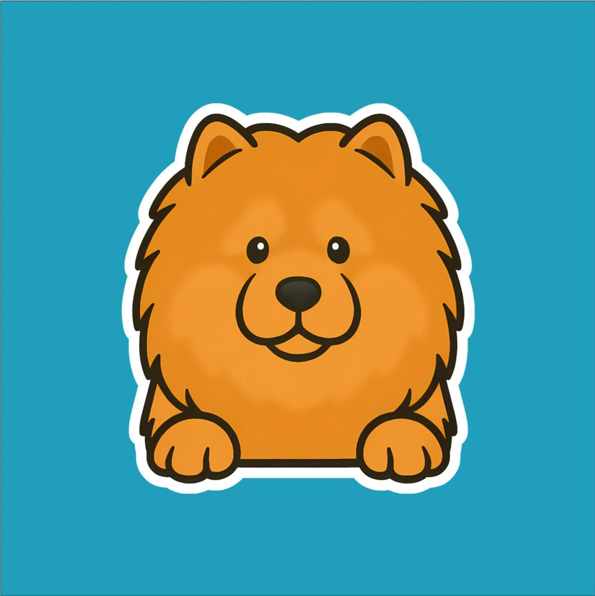 Chow Chow Peeking Sticker