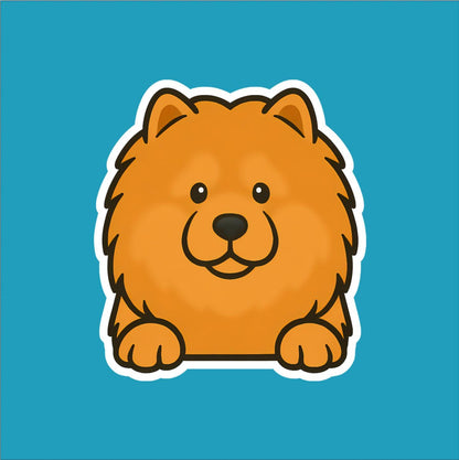 Chow Chow Peeking Sticker