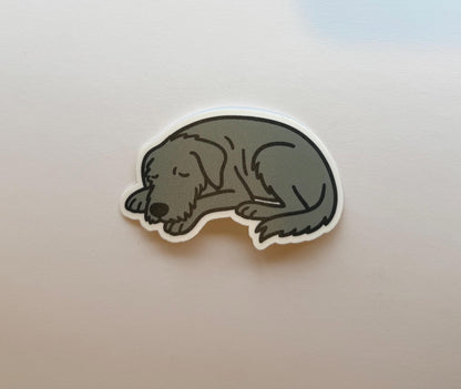 Irish Wolfhound Sleeping Sticker