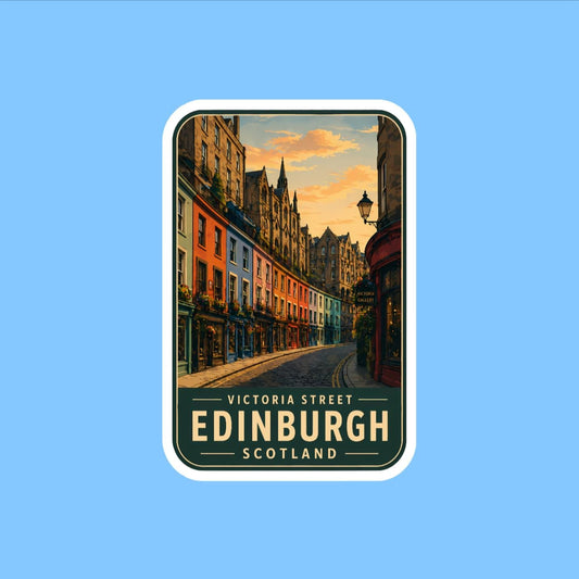 Victoria Street, Edinburgh Scotland Travel Sticker