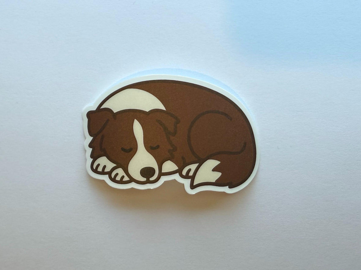 Border Collie Sleeping Sticker