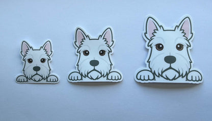 Scottish Terrier Peeking Sticker