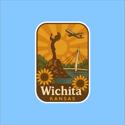 Wichita Kansas Travel Sticker