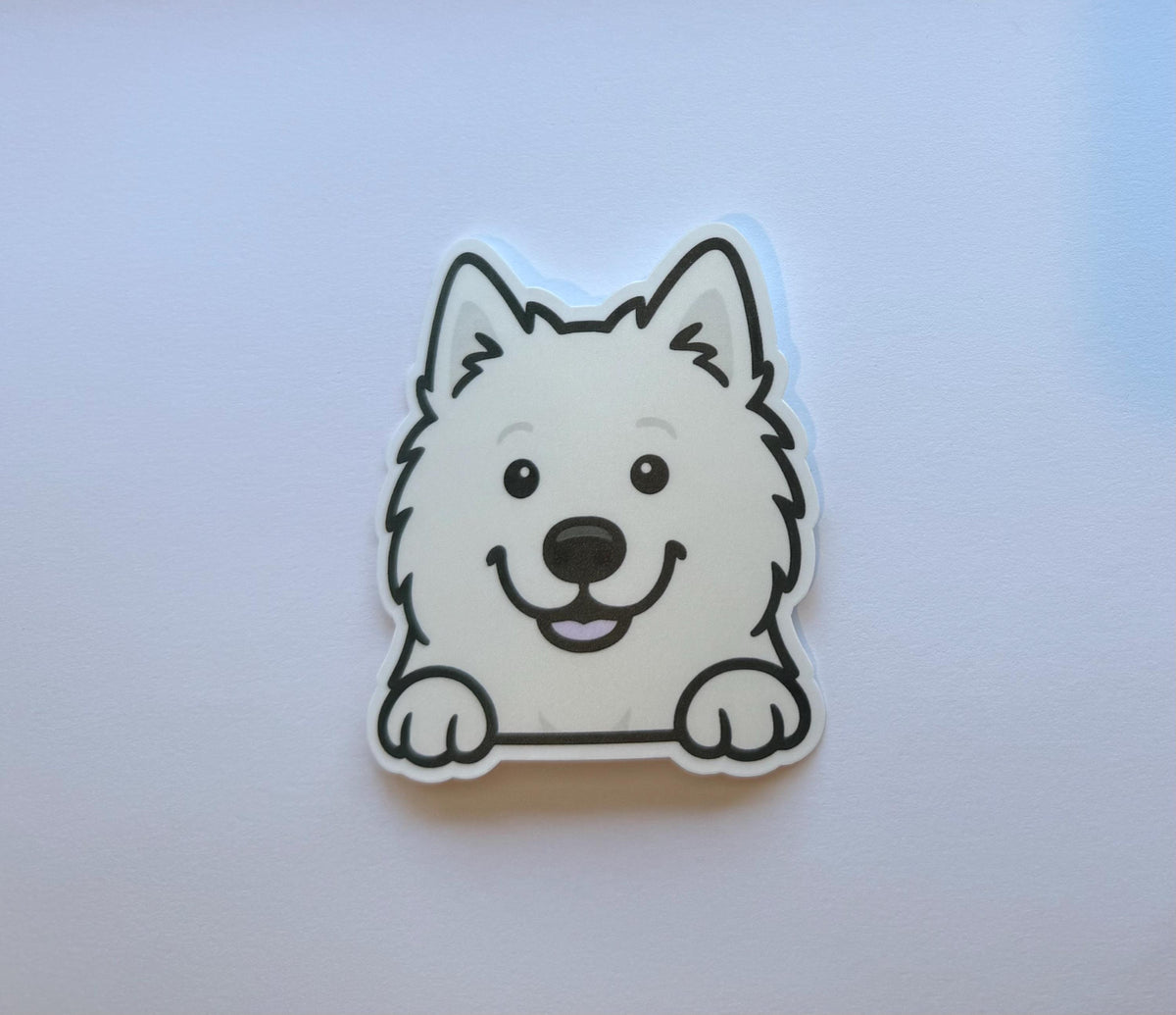 Samoyed Peeking Sticker