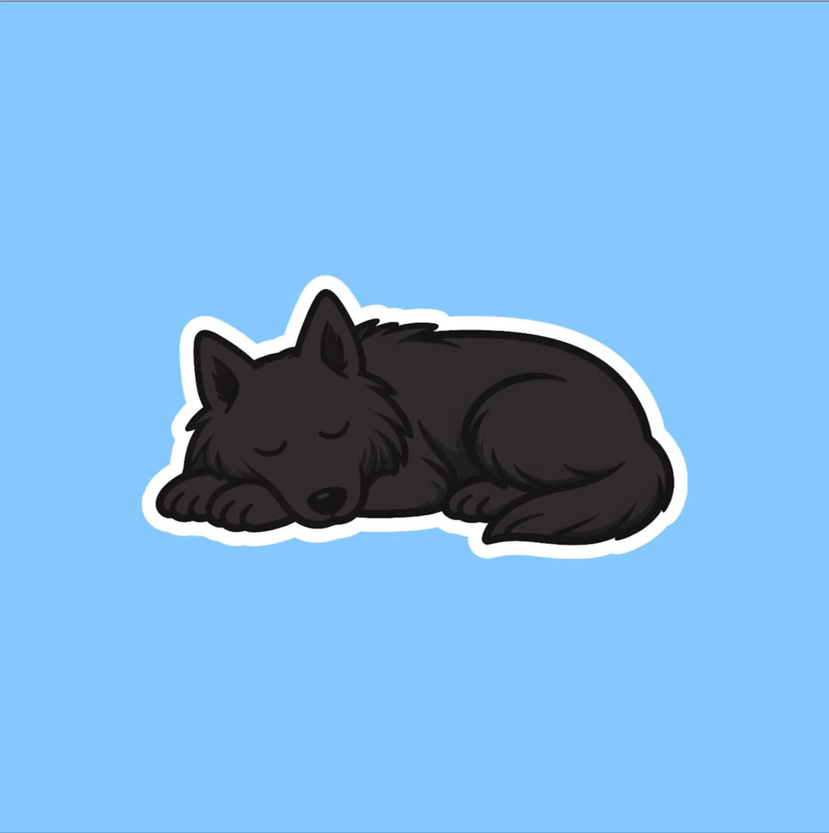 Belgian Sheepdog Sleeping Sticker